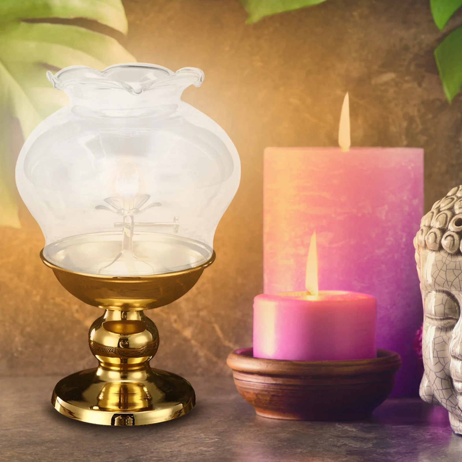 

2 Pcs Decorative Lamp Shade Oil Parts Creative Lampshade Glass Cover for Exquisite