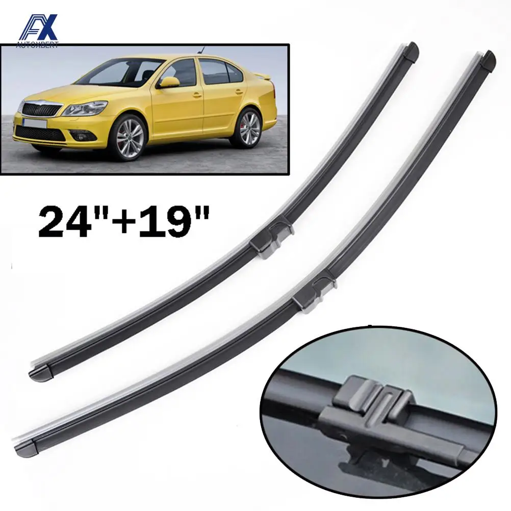 Windshield Windscreen Wiper Blades For Skoda Octavia A5 1Z 2004 2005 2006 2007 2008 2009 2010 2011 2013 Front Window 24\