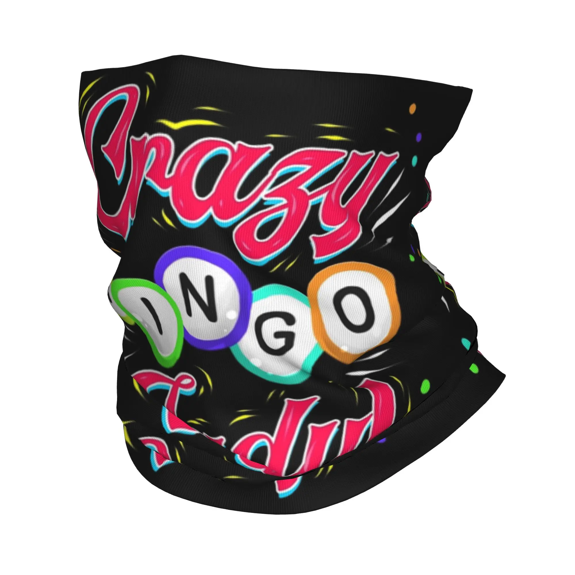 Lucky Game Crazy Bingo Lady Gambling Player Winter Headband Neck Warmer Men Women Hiking Camping Tube Scarf  Face Bandana Gaiter