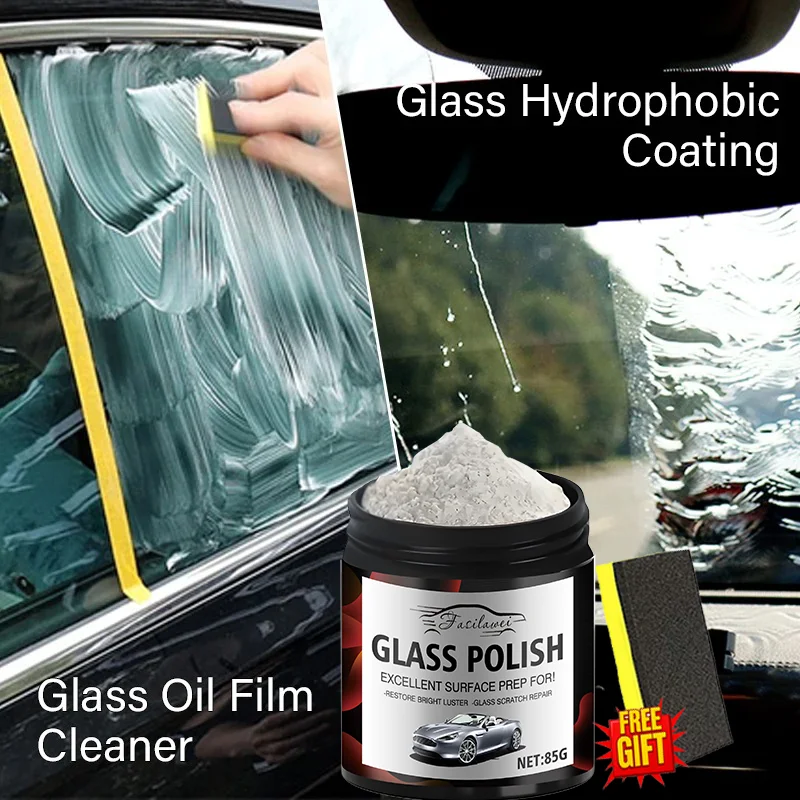 Polierpulver zur Entfernung von Glaskratzern – geeignet für Fenster, Schranktüren und Autofenster | Stellen Sie Klarheit wieder her und entfernen