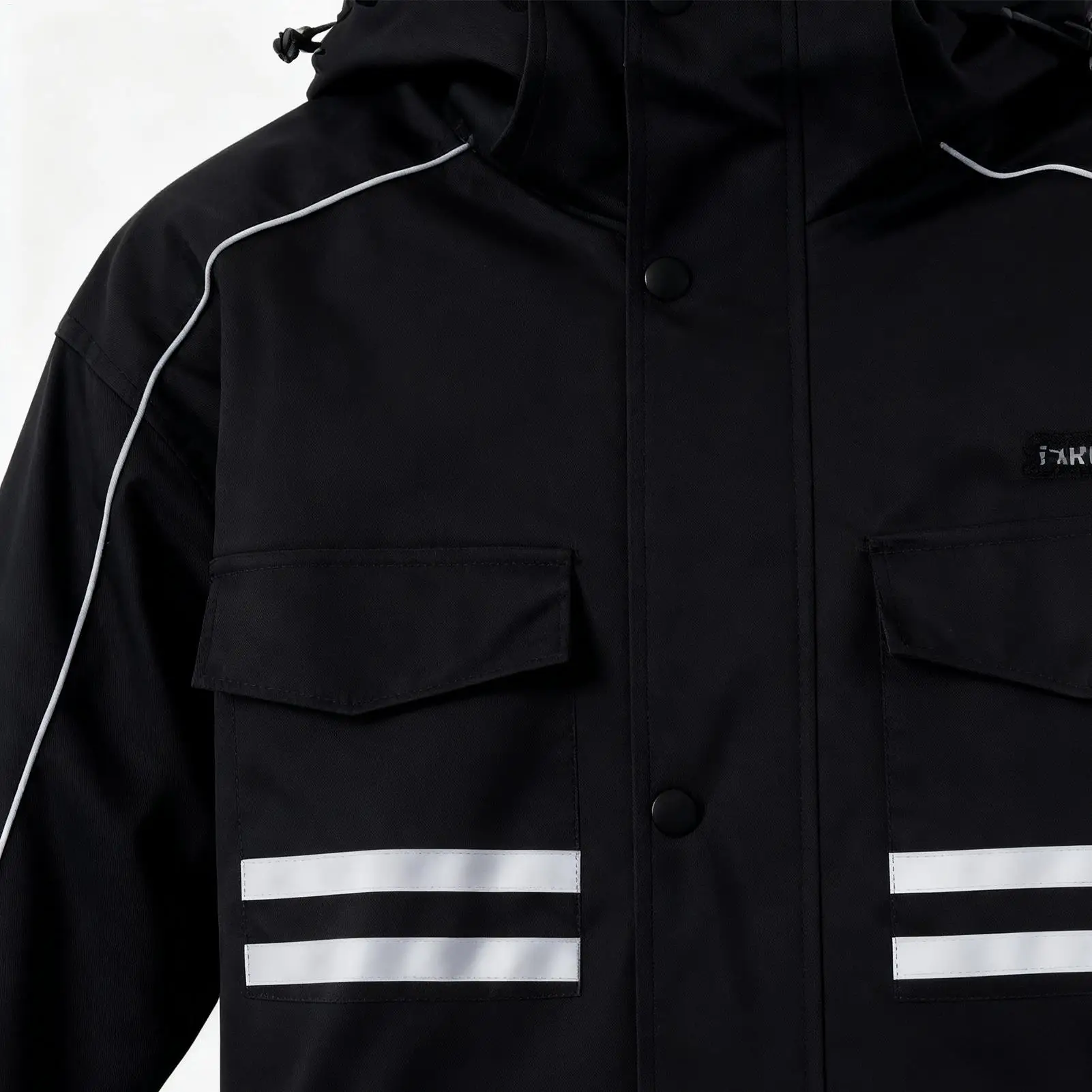 

Cold Weather Motorcycle Jacket 4-Pockets Thermal Cycling Clothes With Reflective Strips Warm Snowmobile Coat For Women Men