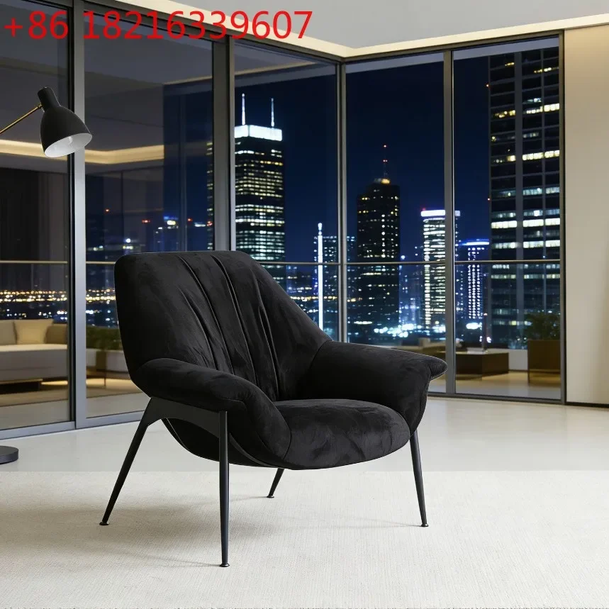 YAO light luxury flannel single leisure chair modern simple lazy recliner hotel homestay fiberglass