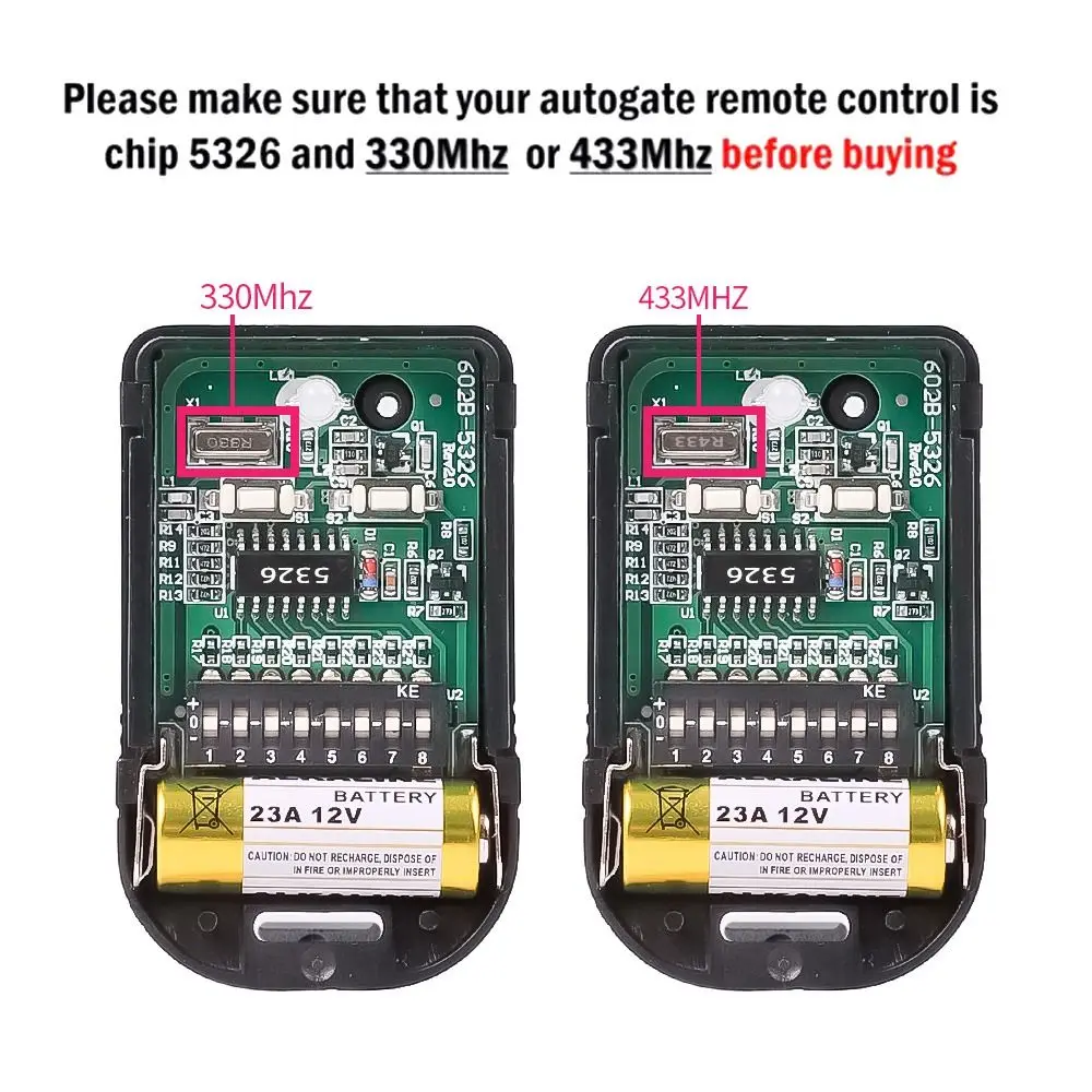 433 MHz/330 MHz Entfernung elektrische Fernbedienung Tele-Controller Klon-Duplikator Garagentorschlüssel