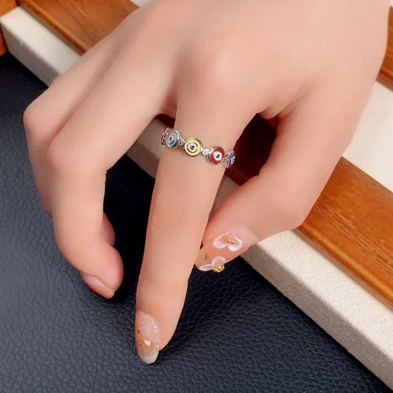 Cincin terang dan berkilau untuk anak perempuan-kubik zirkonia, desain modis, tali dapat disesuaikan, cocok untuk pemakaian sehari-hari, hadiah ulang tahun