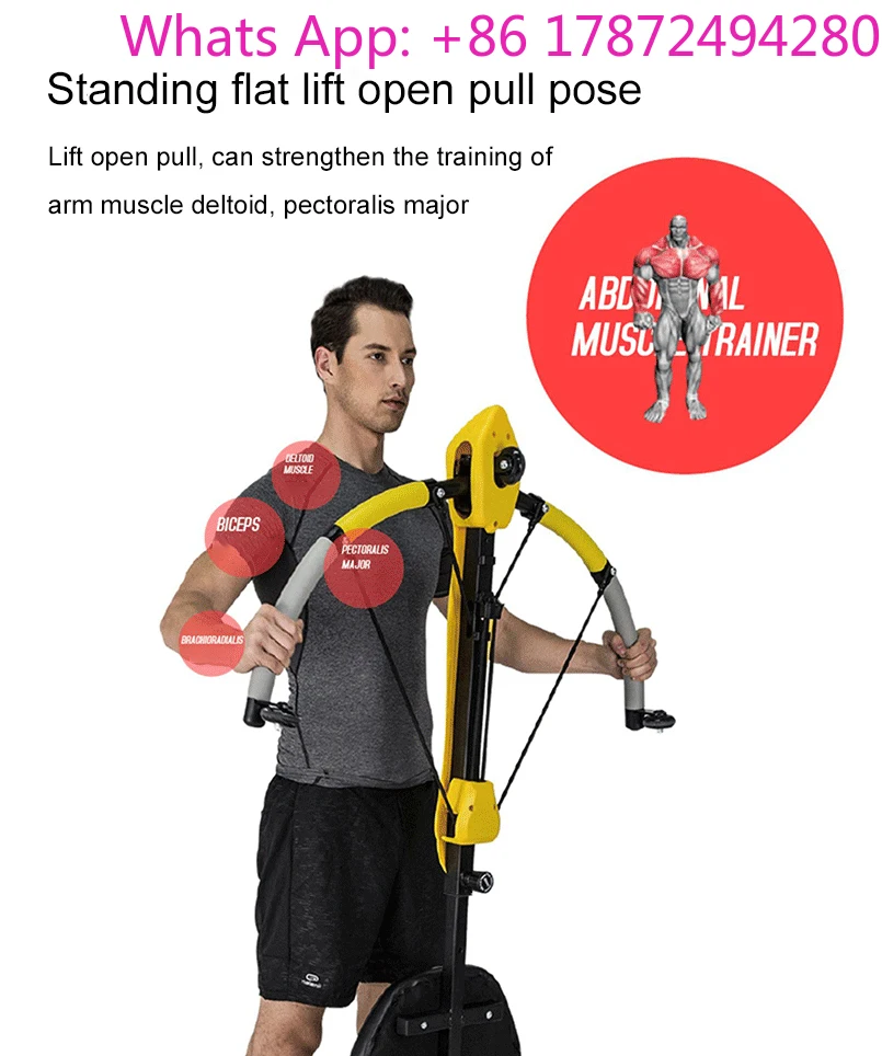 3 in 1 Fitness Equipment With Push up Bar  Wheel Machine for Muscle Training