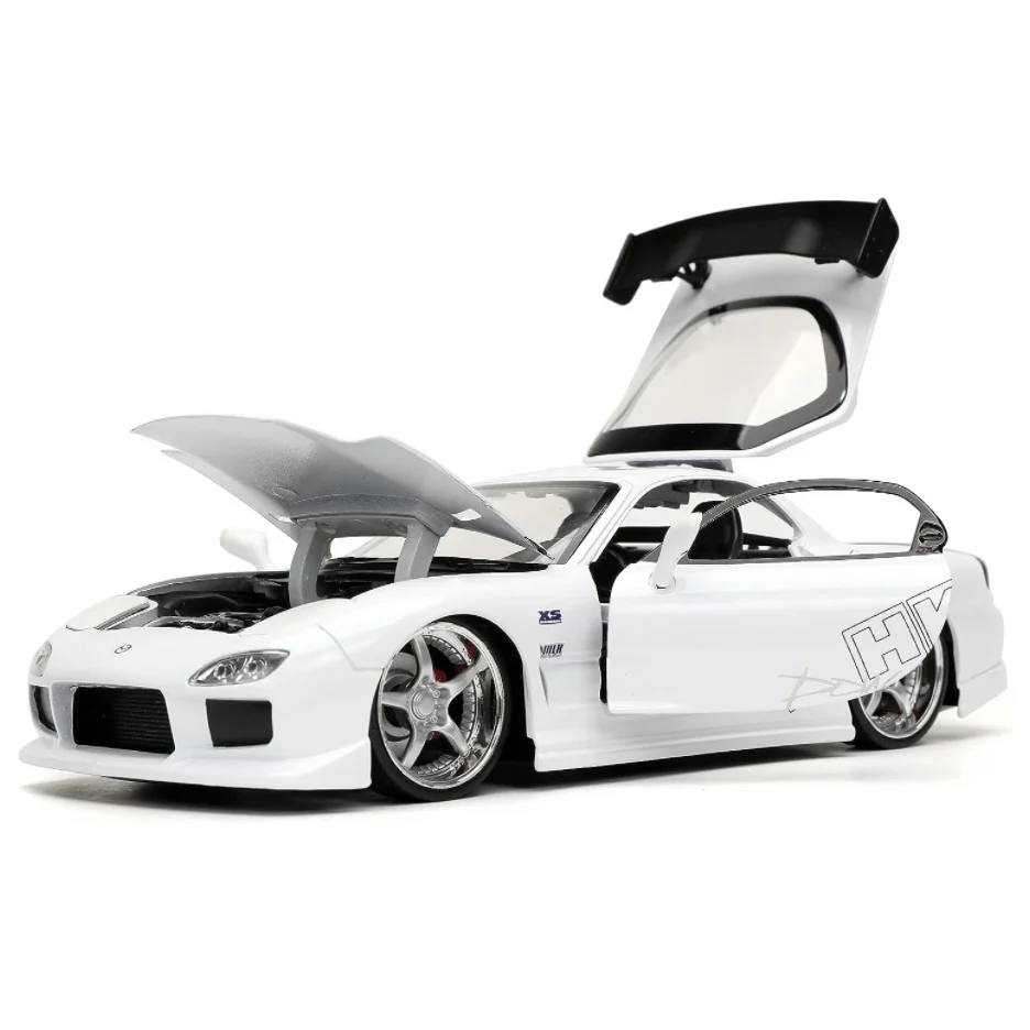 Jada Toys Fast & Furious 1:24 1992 Mazda RX-7 Die-cast Car, Toys for Kids and Adults, White