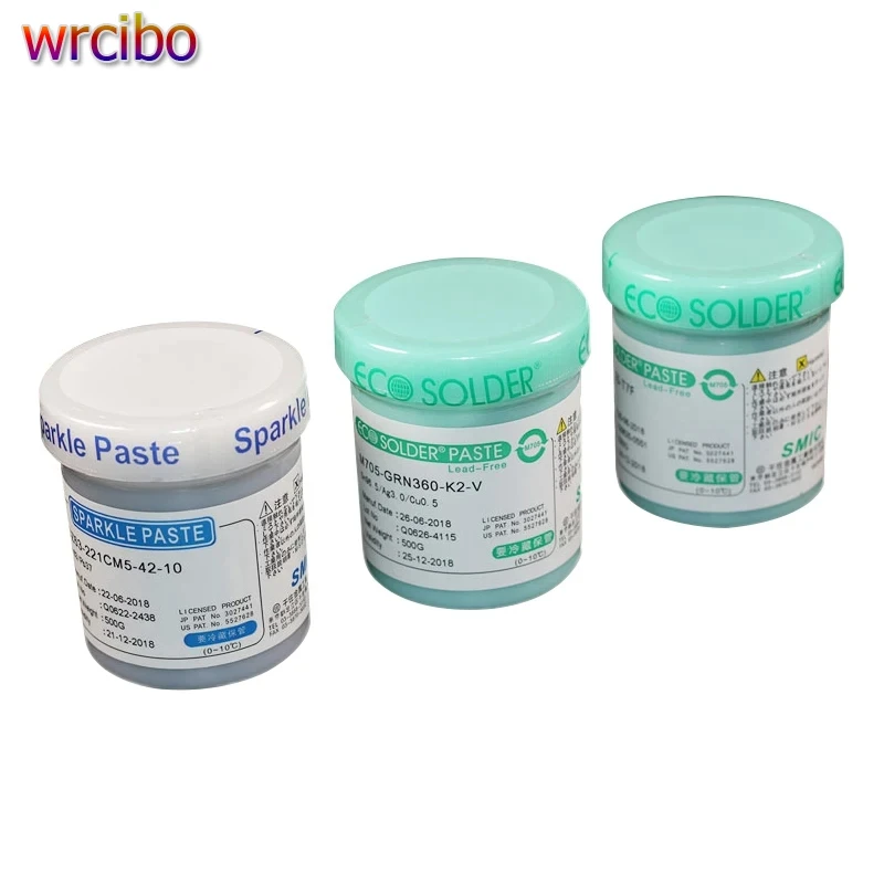 Wrcibo 500G/Bottle Original Sparkle Paste Grey Lead-Free Soldering Paste Solder Flux Paste Cream For PCB BGA SMD Welding Repair