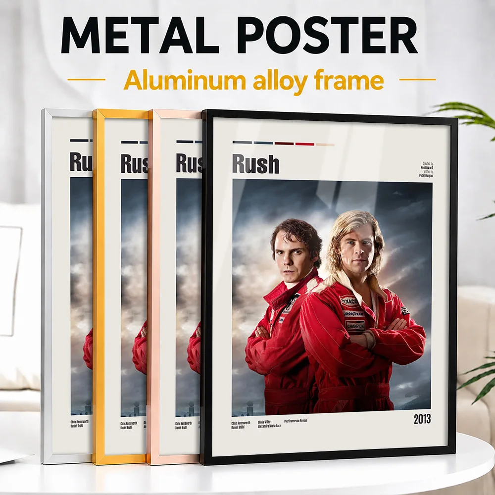 Rush Movie Framed Metal Poster Personalized Vivid Screen Tribute Wall Art Designed For Entertainment Lounge And Story Lovers