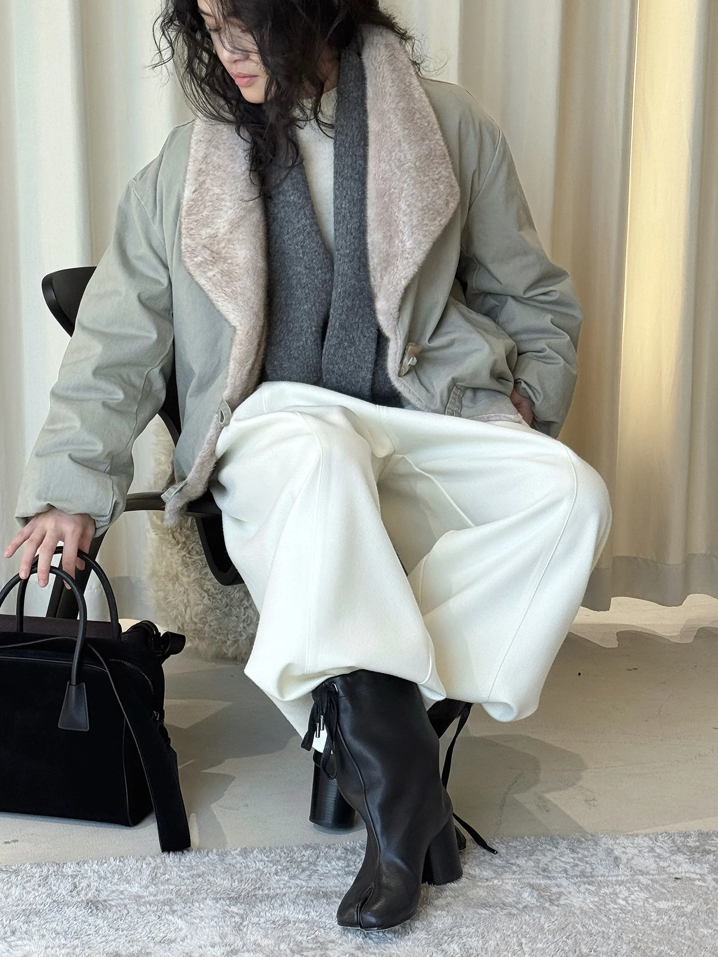 Winter new Korean version fashionable design style flip collar mink fur down jacket, comfortable and warm jacket for women