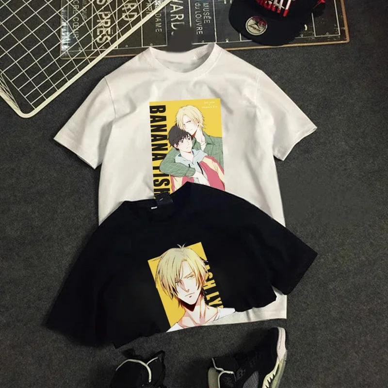 Banana Fish Ash Lynx Eiji Okumura Yaoi Anime Print Women T Shirt Kawaii Cartoon Manga Streetwear Camisetas De Mujer Tee