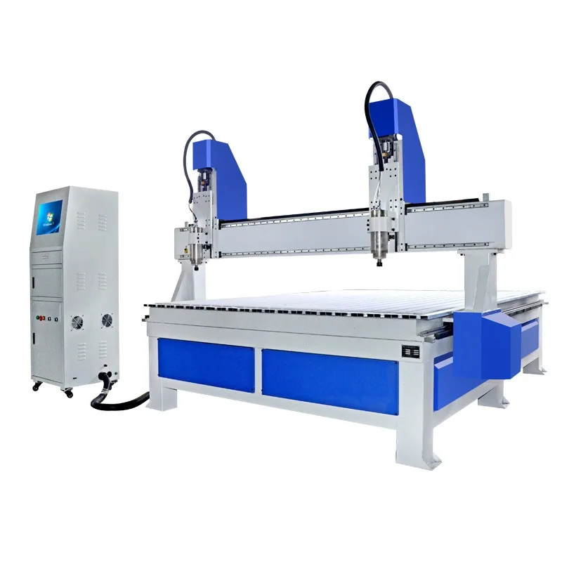 Woodworking engraving machine, relief cutting independent double head numerical control engraving machine