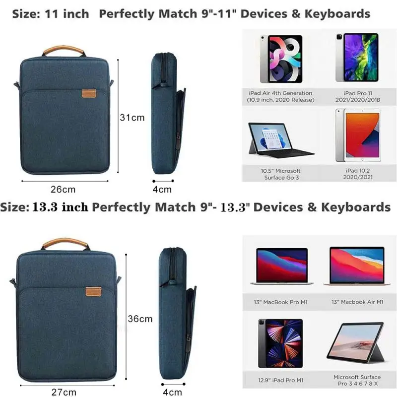 Tablet Handbag Crossbody Bag for Galaxy 9.7-13 Inch Bag IPad Case IPad Tablet Case Storage Bag Unisex Bag for Men Women