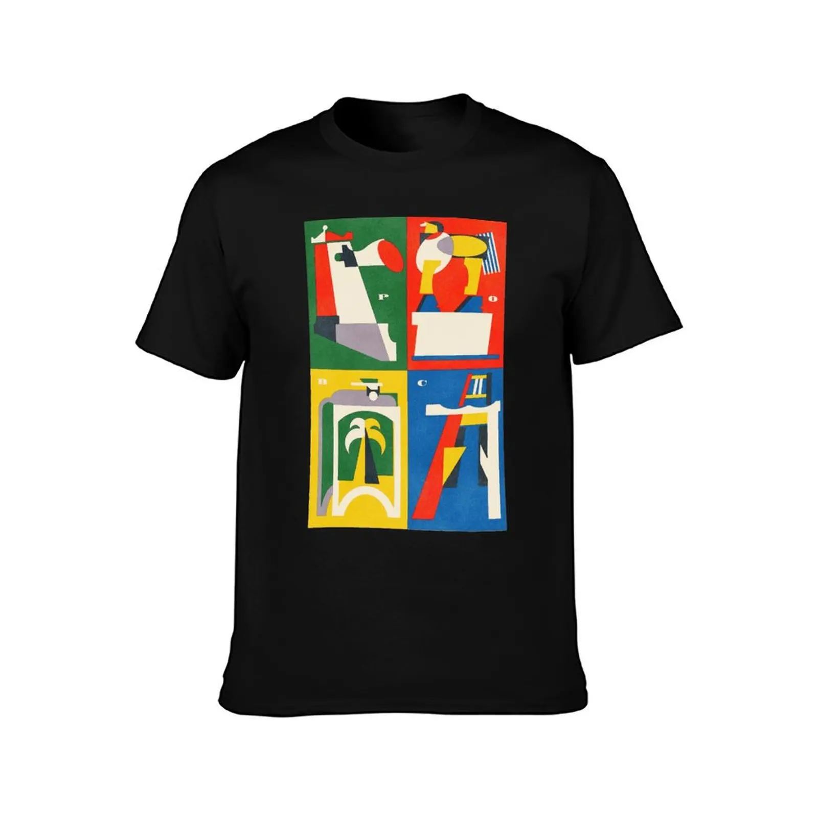 Ornament, Bottle, Chair T-Shirt Basic Crew Neck Short Sleeve Top T-Shirt