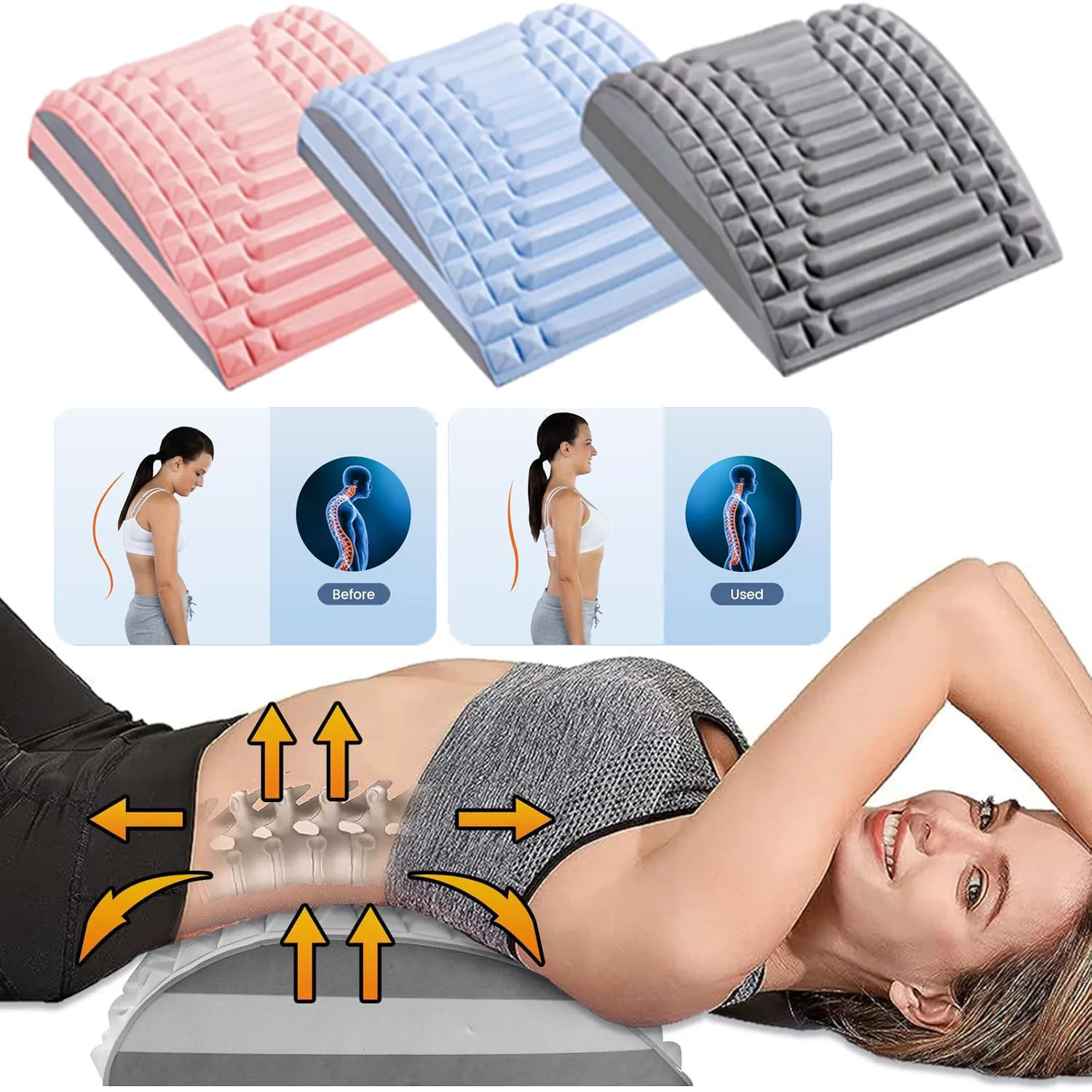 Lumbar Disc Herniation Lumbar Bone Stretching Massager Open Back Soothing Spine Correction Hunchback Exercise Body  Stretching