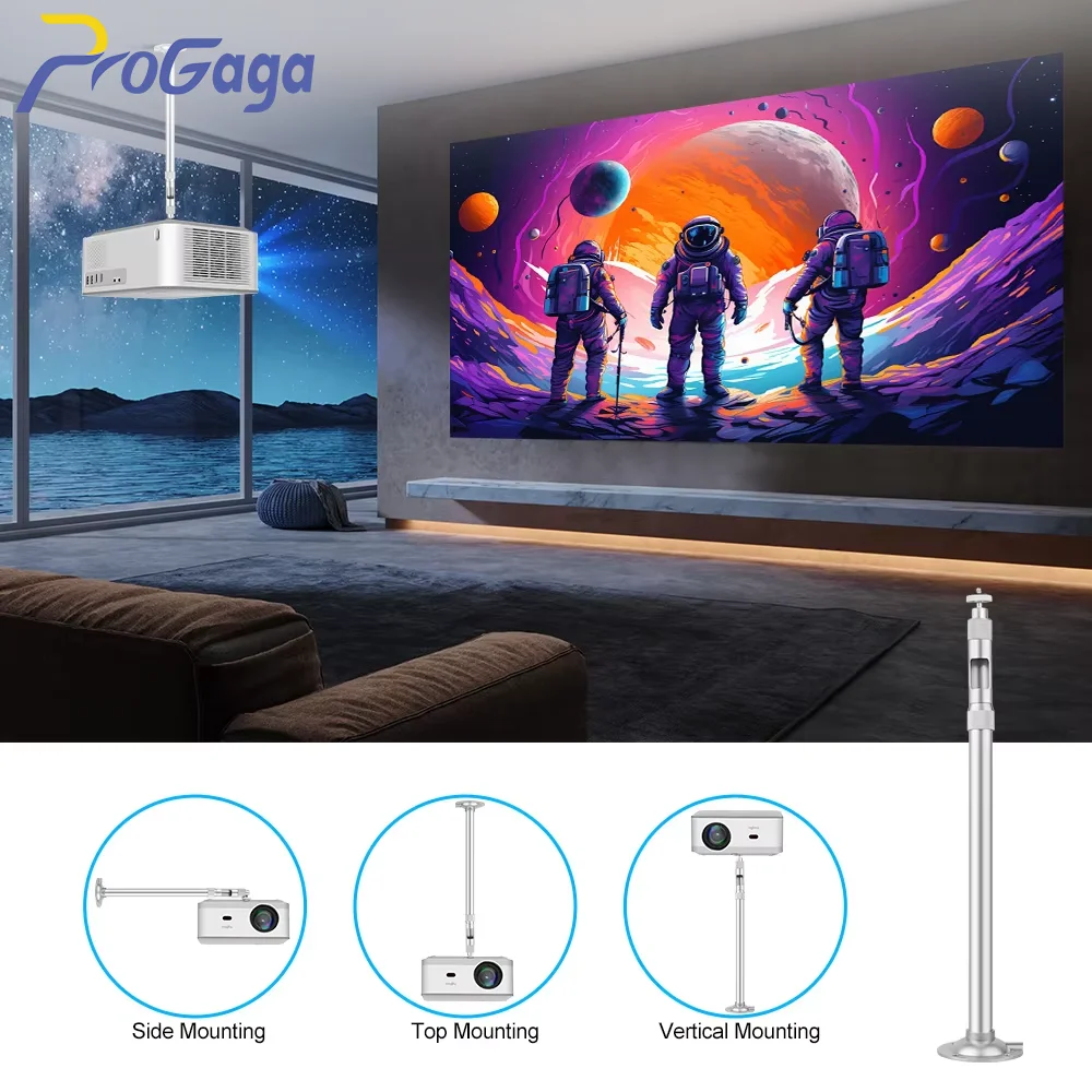6mm Mini Projector Stand 40cm 60cm 80cm Hanger Ceiling Mount Wall Bracket TD80W HY300 PRO HY320 HY310 Projector Holder Stand