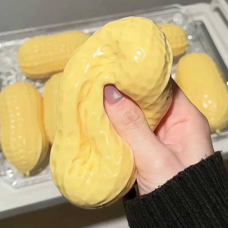 Bestseller Erdnuss-Squishy-Spielzeug mit Langsamer Rückfederung, Fidget-Stressabbau-Spielzeug, Sensorisches Entspannungsgeschenk für Erwachsene – Detail 5