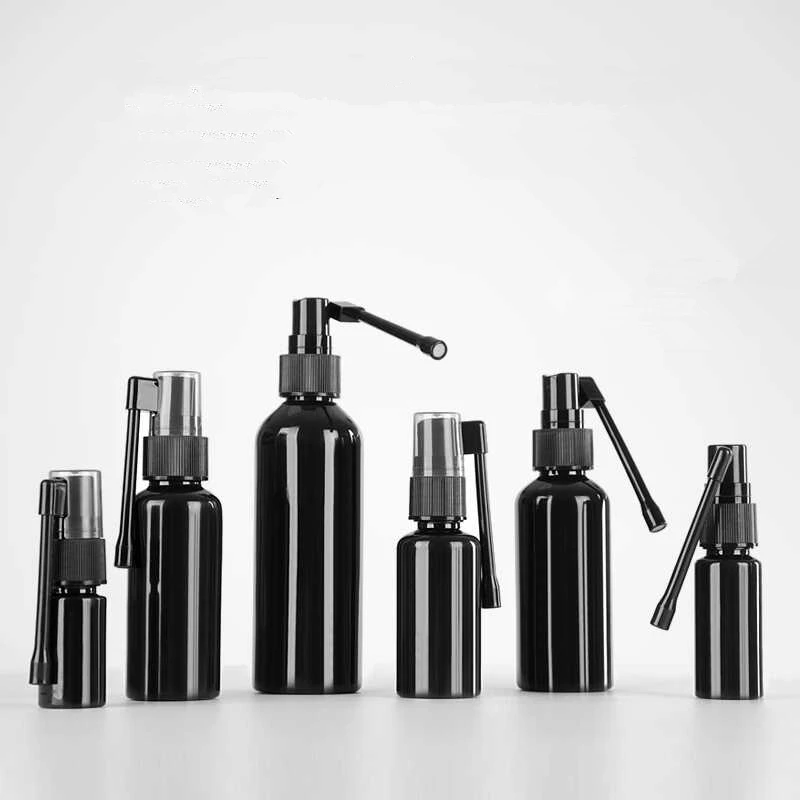 

100pcs Black Empty Nasal Spray Bottle Pump Sprayer Mist Nose Spray Bottle Portable Refillable Bottling Packaging