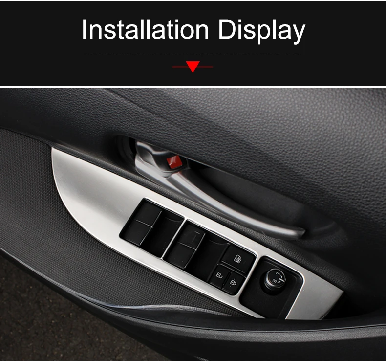 Für Toyota Corolla E210 Hybrid 2019 2020 2021 2022 2023 2024 Edelstahl Auto Tür Fenster Glas Lift Schalter Taste panel Abdeckung – Detail 8