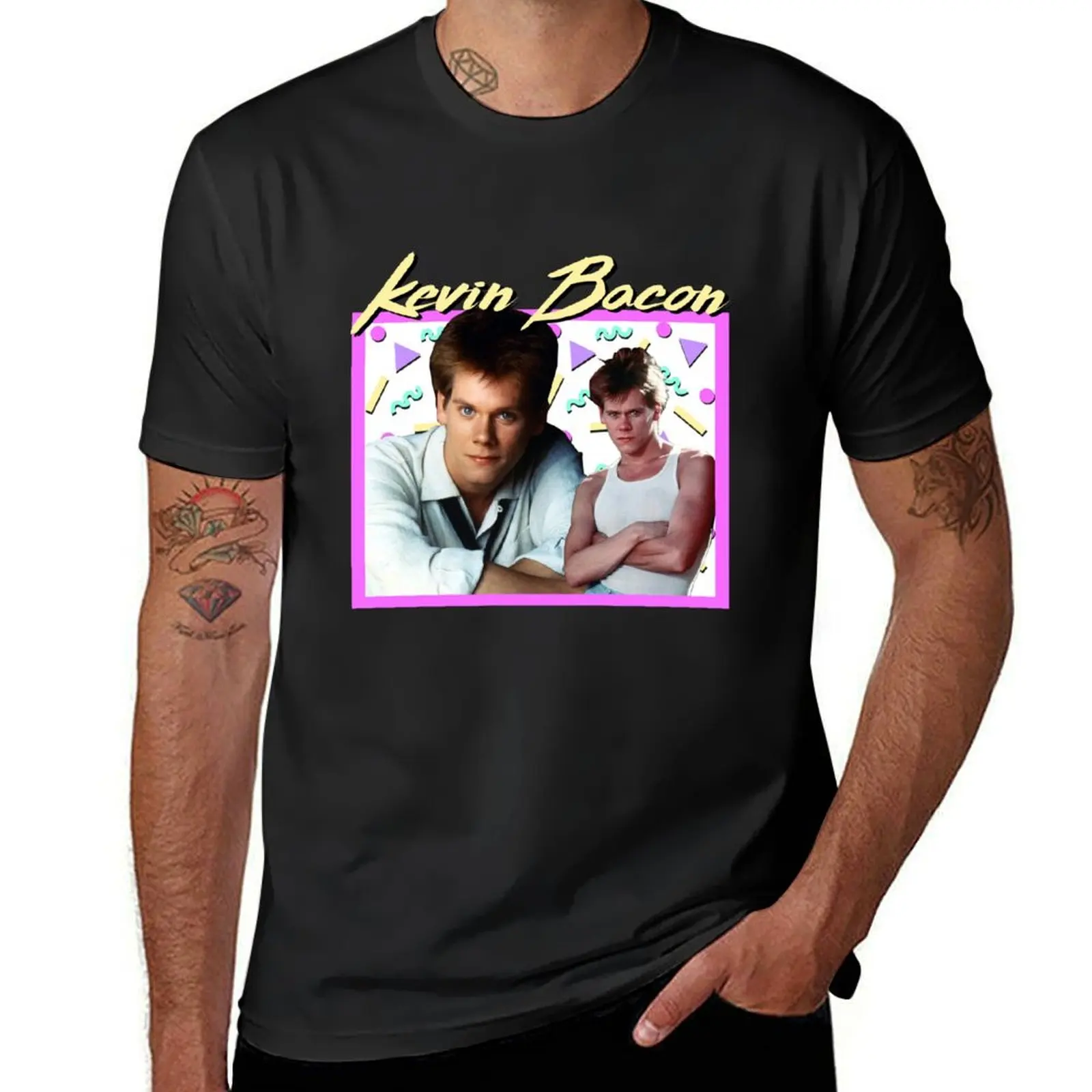 

80's Kevin Bacon T-Shirt anime for a boy workout shirts for men
