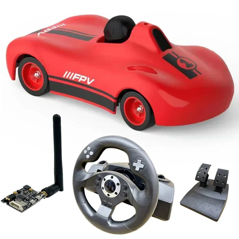Smart Video Spy Car 5.8G 1:28 40CH FPV Racing Car with Camera&Steering Wheel&TV Receiver module