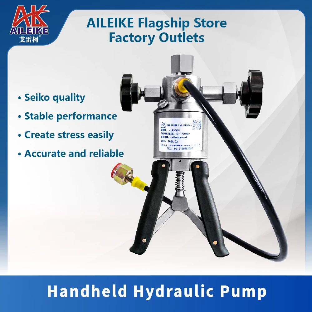 AILEIKE ALKS506 Manual pressure calibrator handheld Hydraulic Pressure Pump  marine pressure calibrator 0-700bar