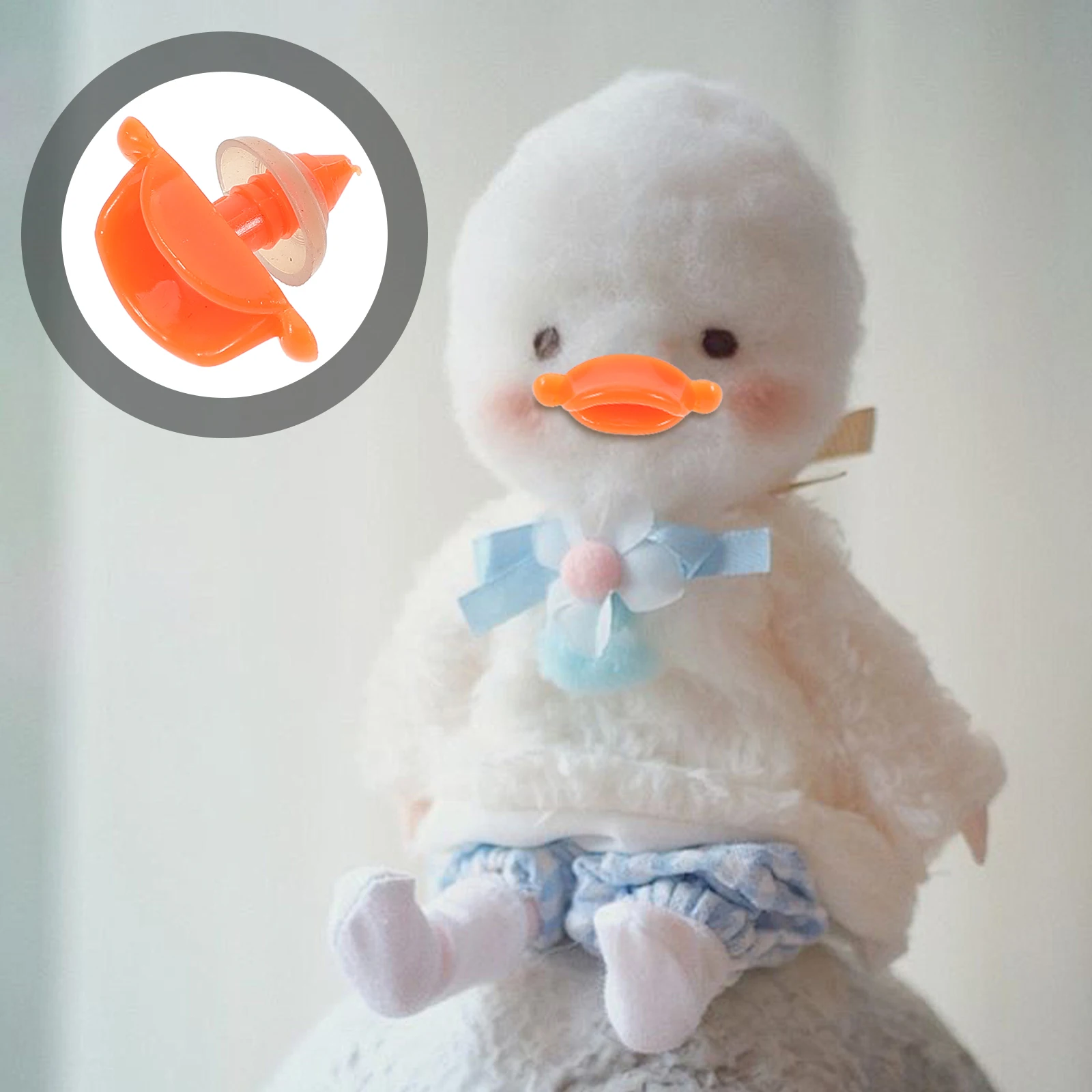 50pcs Duck Accessories Diy Plastic Inserts For Animal Craft Kits Mouth Components Threaded Design Stability Reliable