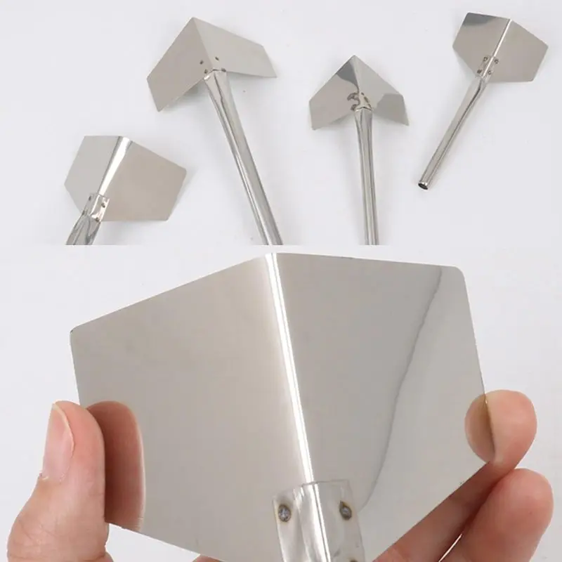 4 pezzi strumenti di costruzione coltello per mastice in acciaio inossidabile raschietti per cartongesso utensile manuale per raschiare l'angolo interno esterno Onnfang