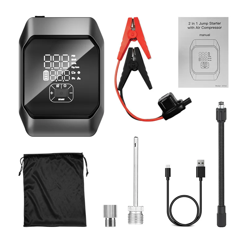 

Portable outdoor car battery ignition emergency start power supply vehicle air pump all-in-one machine