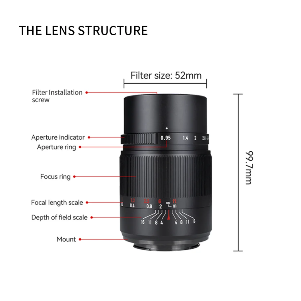 7artisans 25mm F0.95 APS-C Large Aperture Prime Lens for Sony E A6700 ZVE10 A6400 Nikon Z Fuji X Canon RF M4/3