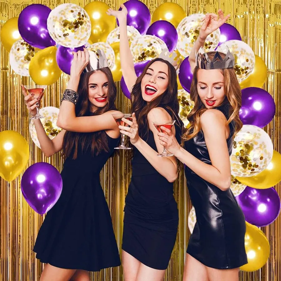 Purple Balloon Garland Arch Kit 121 PCS Purple and Gold Party Decorations for Birthday Graduation Wedding Anniveary