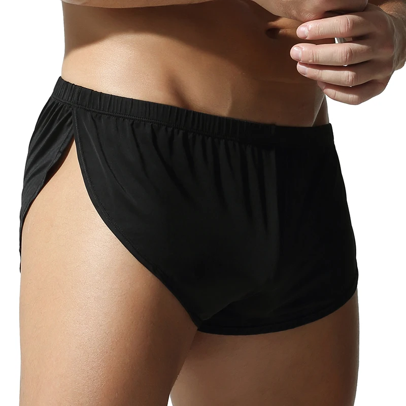 TAUWELL Herren Modische Atmungsaktive Eisseide Haushose Hochgeschnittene Lässige Boxershorts Arro Hosen Bequeme Lounge-Bekleidung – Detail 15