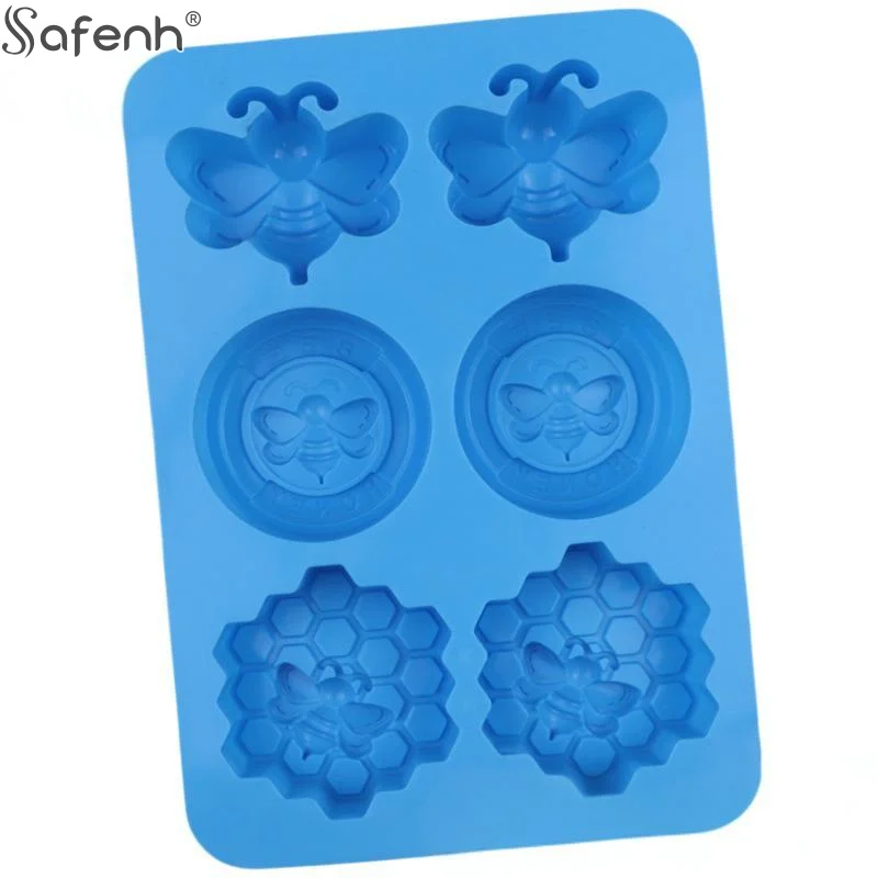 1 قطعة قوالب السيليكون النحل قالب السيليكون نحل العسل لصنع شمع العسل الصابون محلي الصنع #1