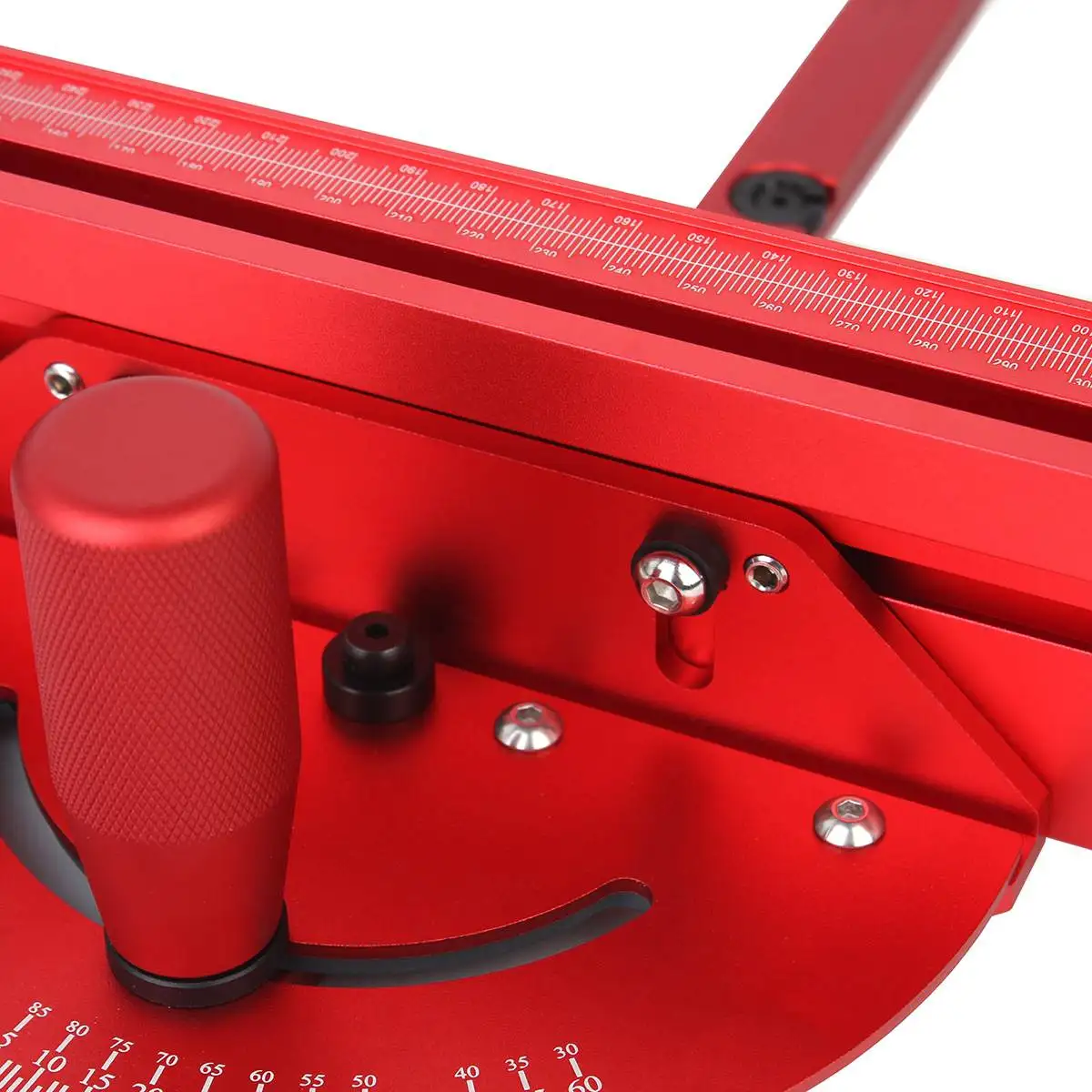 Liga de alumínio Miter Gauge com Fence e Fence Stop Kit, Fita Sclae e Laser Escalas, Ferramenta de madeira, 45mm
