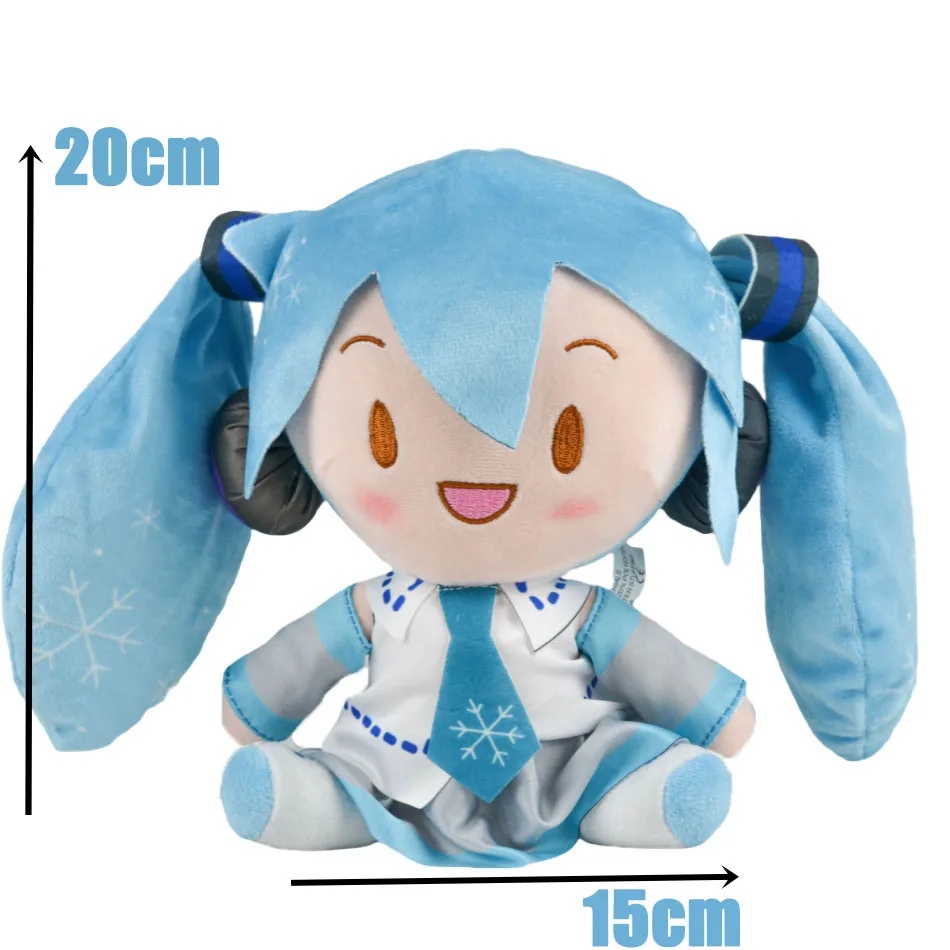 Cartoon 20-29cm Hatsune Miku Plush Doll Toy Anime sakura Miku snow Miku Character Kawaii Sitting posture Fufu Kid Christmas Gift