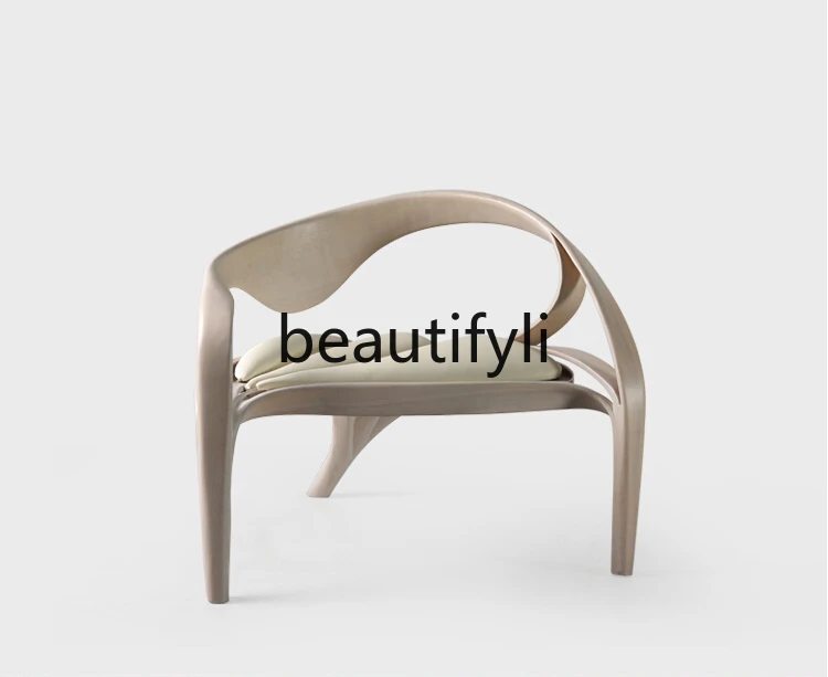 

French single sofa chair high-end art leisure chair designer creative solid wood chair reception