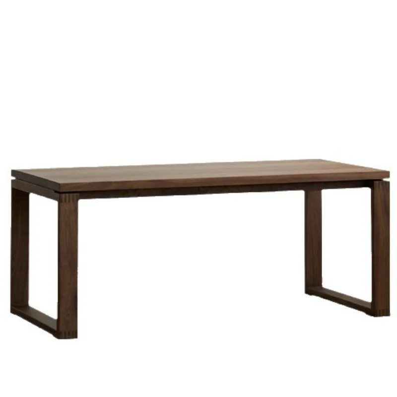

Cherry wood workbench, super thick tabletop dining table, North American black walnut solid wood large board table