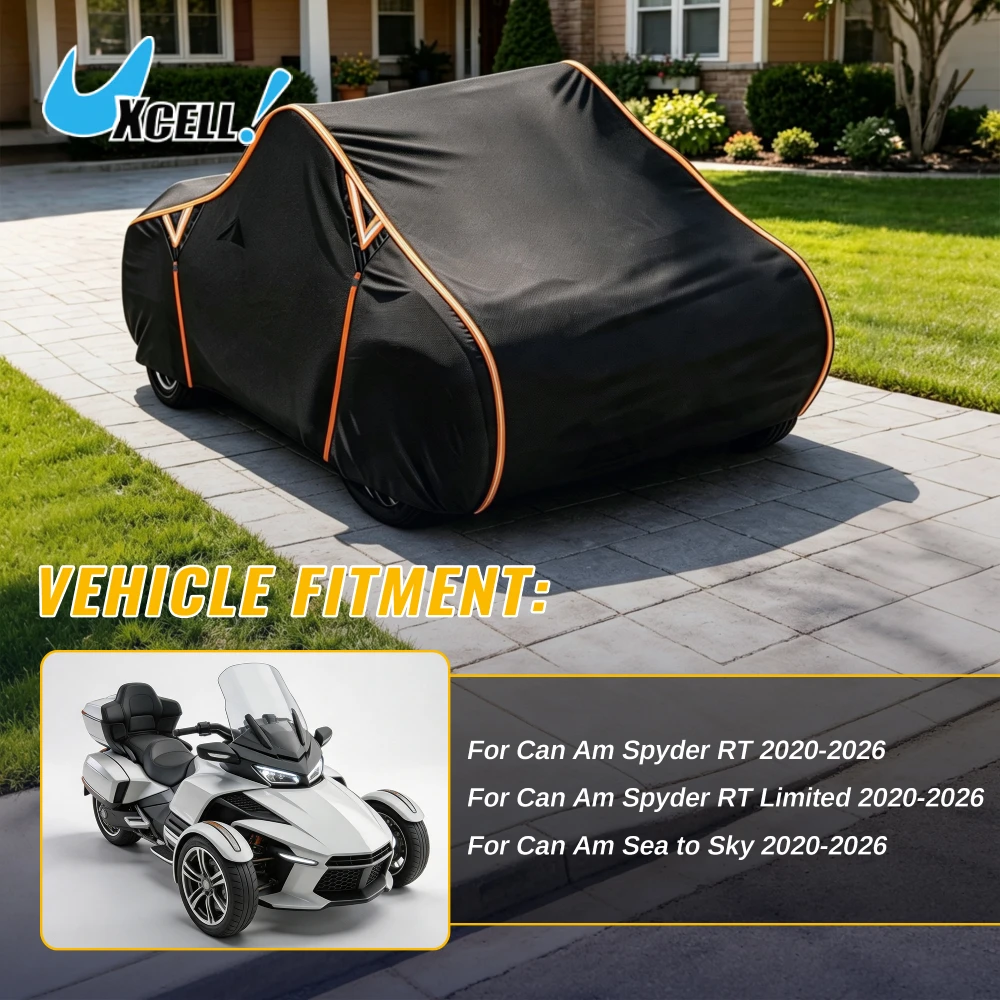 Uxcell Waterproof Cover Full Cover for Can-Am Spyder RT/RT Limited 2020-2026 All-Weather Protection Cover Accessories