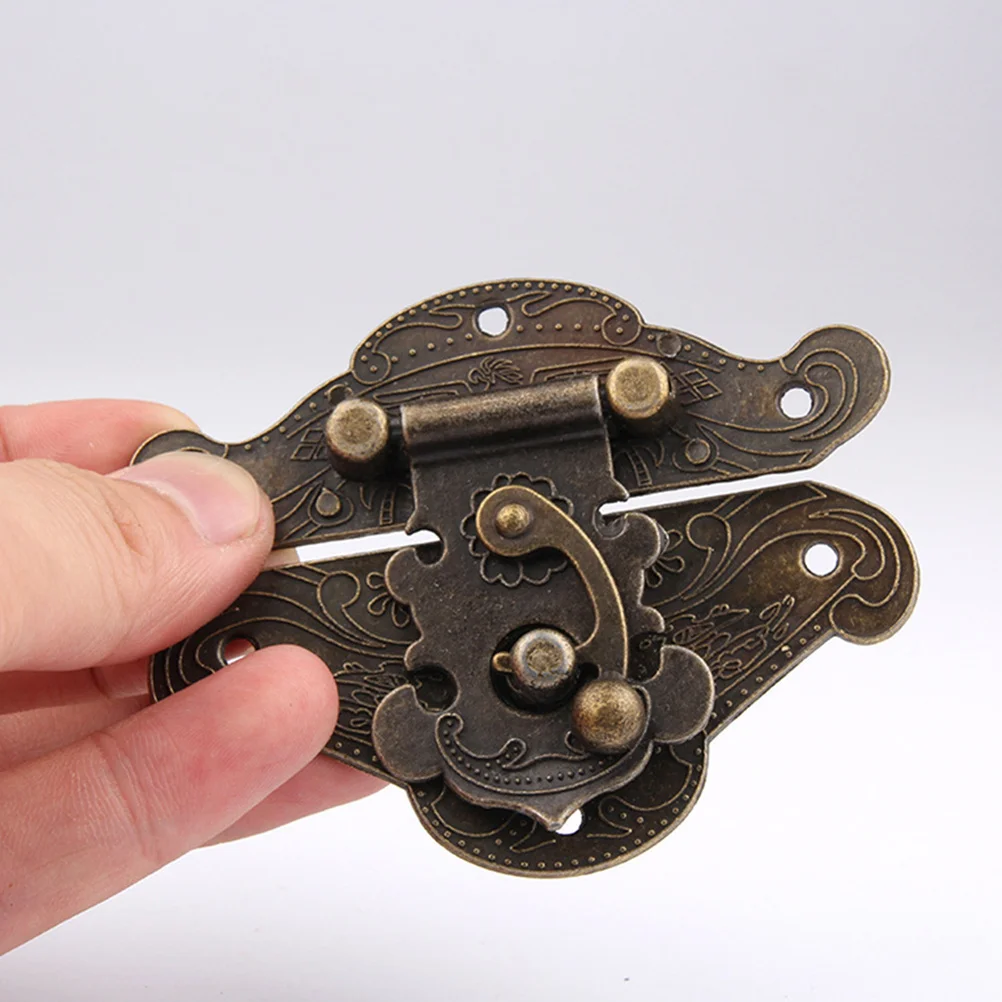

10 set Box Hasp Zinc Alloy Jewelry Box Latch Wood Case Buckle Durable Replacement Hardware For Gift Boxes Trunks