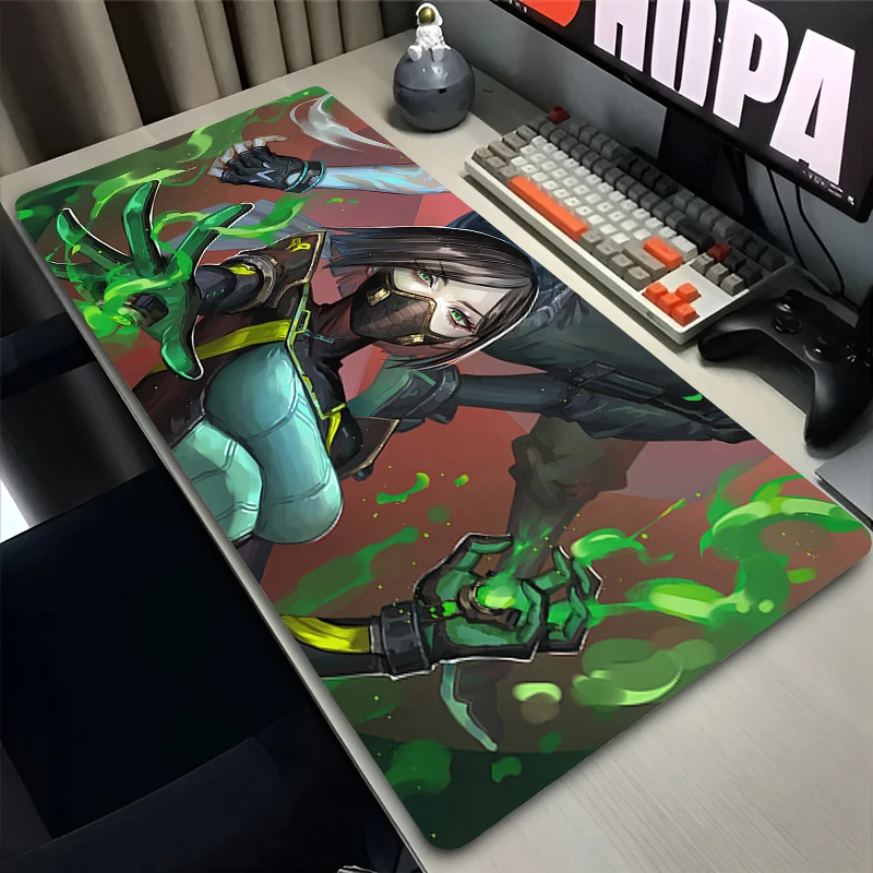 

Valorant Gaming Mouse Pad Anime Viper Keyboard Gaming Mousepad Office Accessories Laptop Pad Pc Extended Non-slip Large Desk Mat