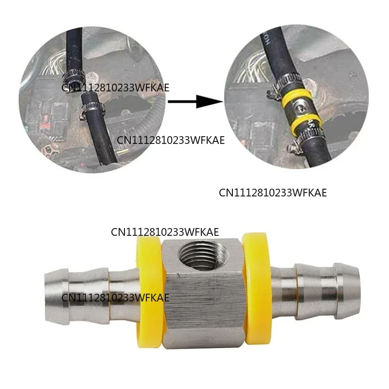 Universal Fuel Pressure Gauge 1/8 NPT(140 Psi) with 3/8 Inch Fuel Line Fuel Pressure Gauge Sensor T-Fitting Adapter