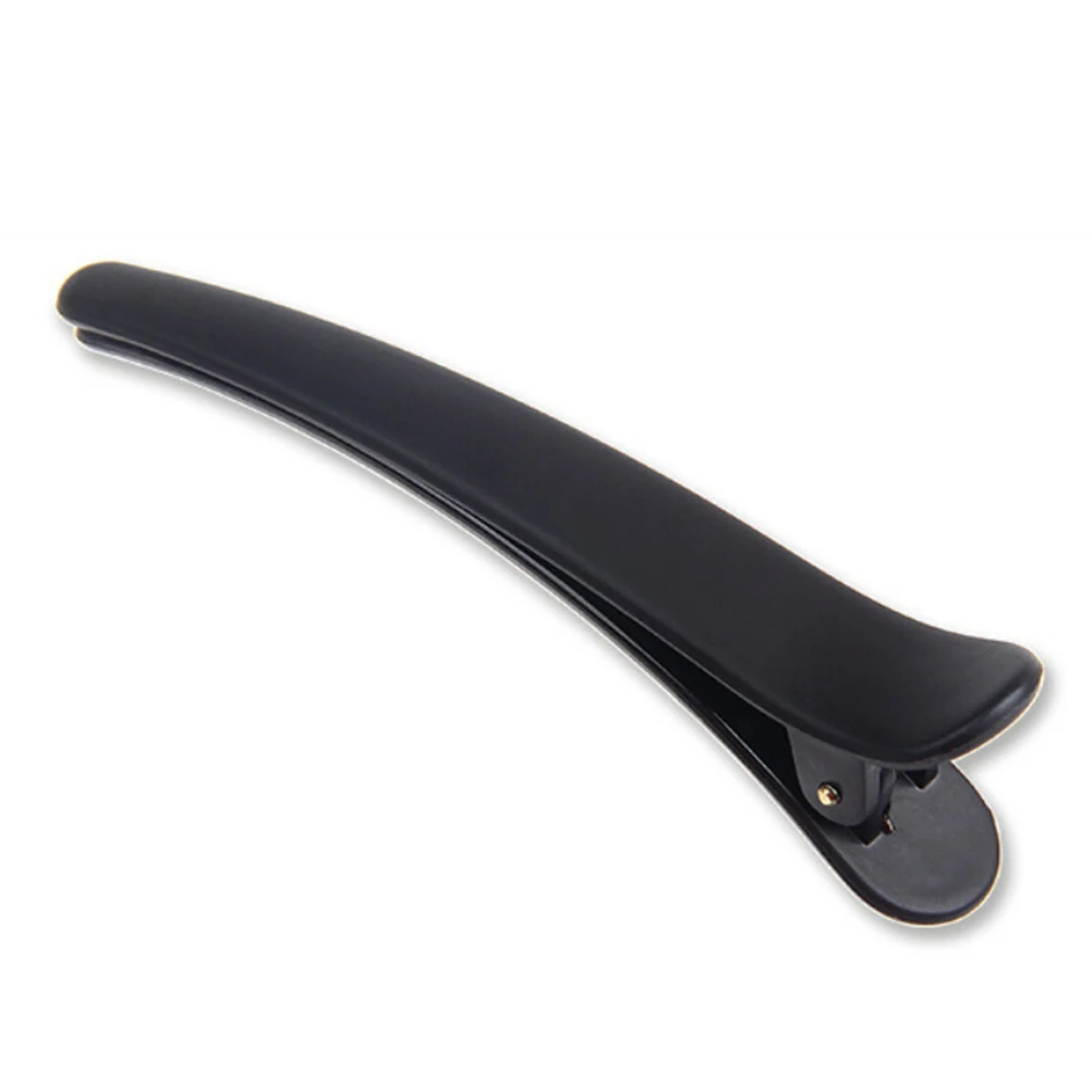 

12pcs Hair Clips Edge Black Short Salon Accessories Beak Design Plastic Anti-Rust Smooth Wide Application Daily Use