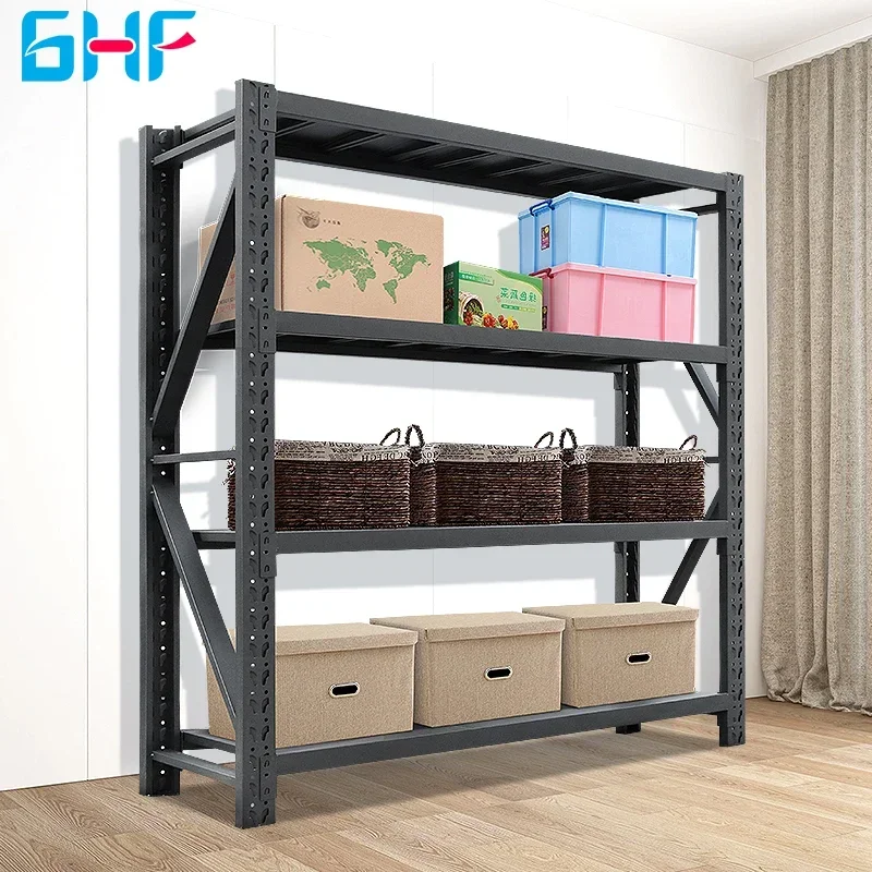 Black Shelf Shelf Multi-layer Household Storage Shelf Warehouse Warehouse