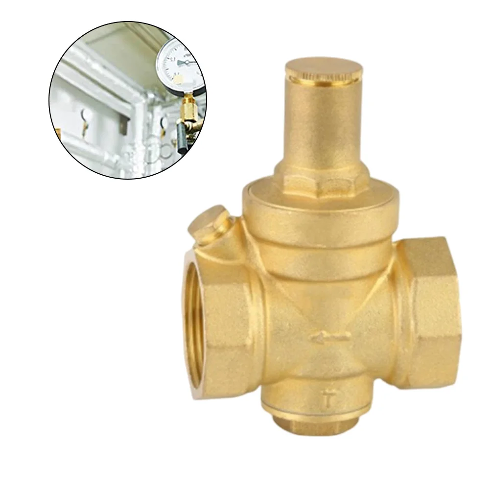 For Plumbing Systems Pressure Reducing Valve Adjustable Relief Valve For Home Use Brass Versatile For Water And Oil