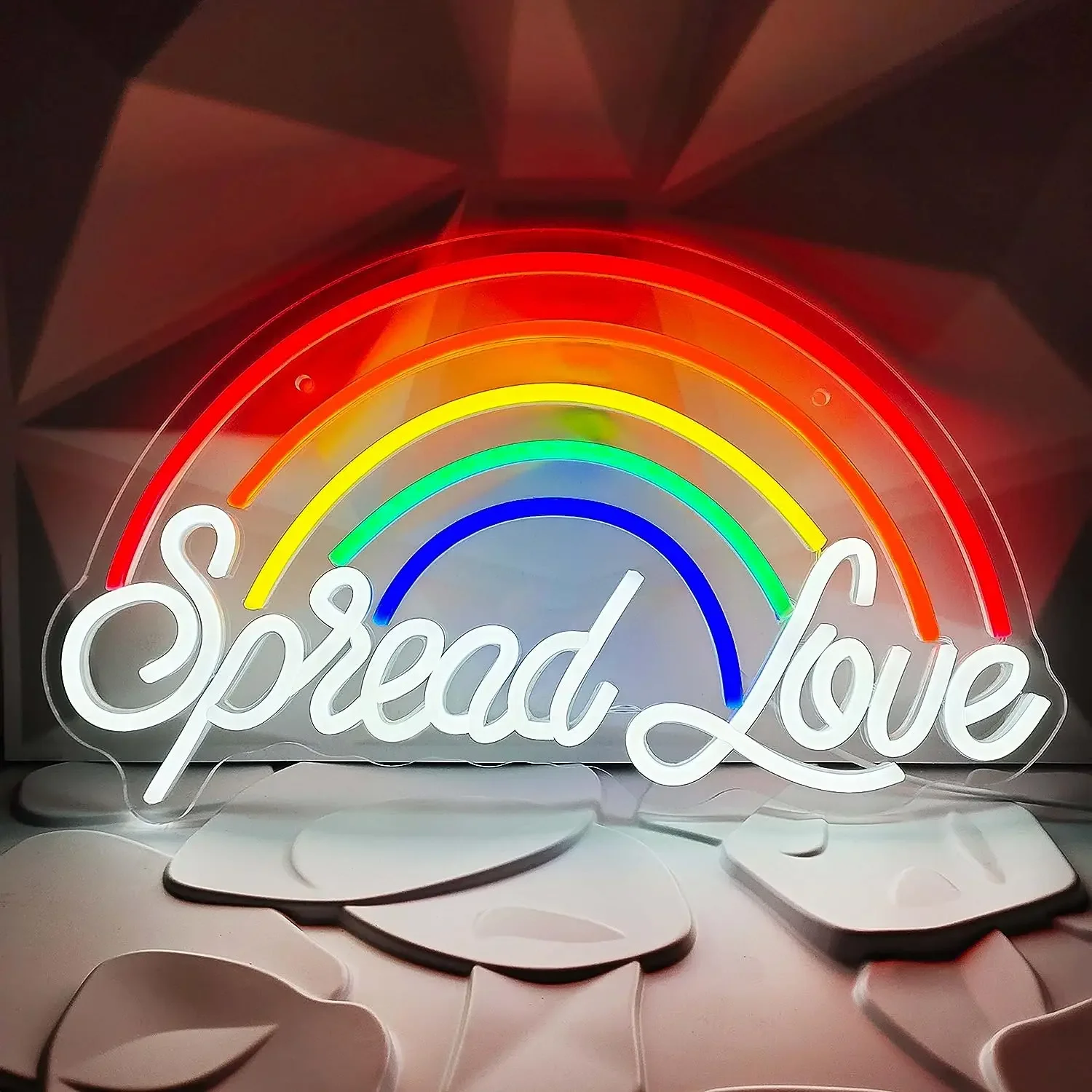 

Colorful Rainbow Neon Light for Wall Decor USB Powered Acrylic LED Sign for Party Bedroom Decor Gifts for Gay/Lesbian/Bisexual