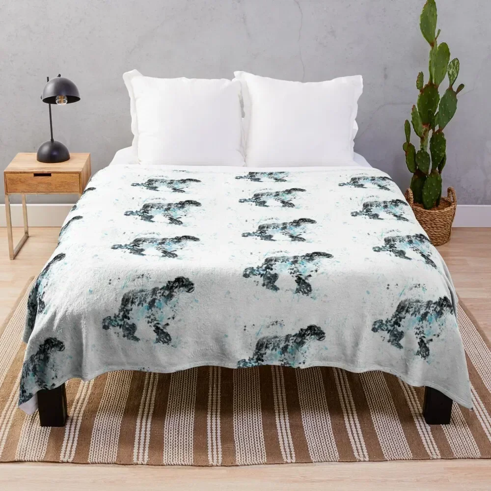 

Snow Leopard, watercolor Snow Leopard Throw Blanket Thermals For Travel Tourist sofa bed Luxury Blankets