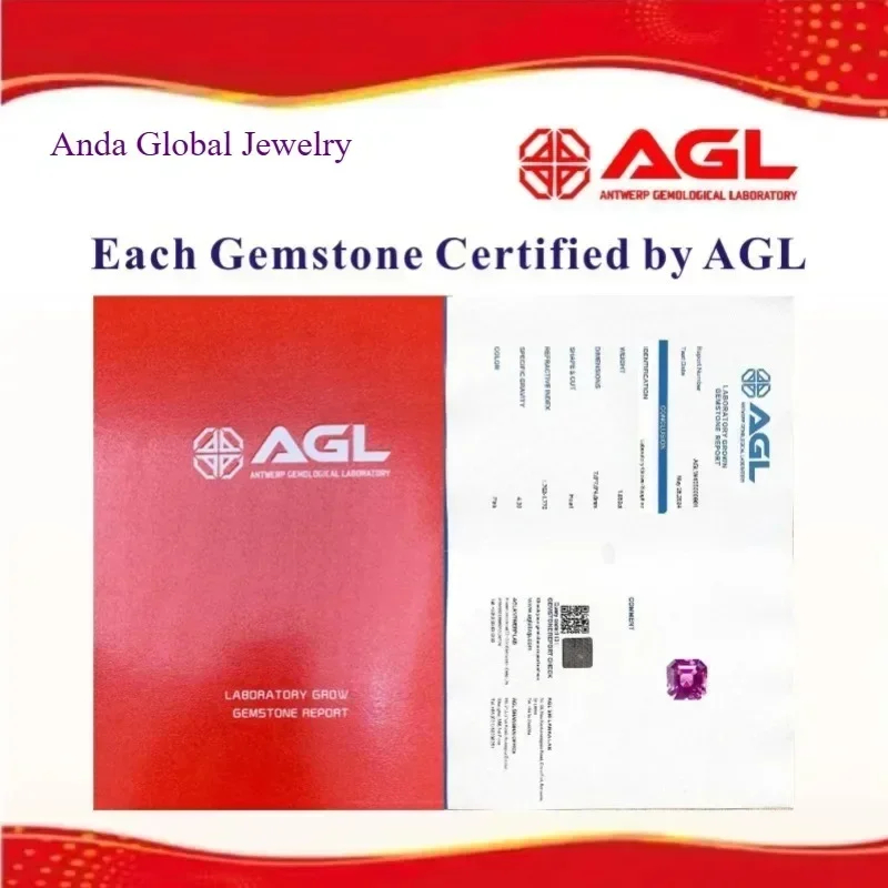 L-Rosa Farbe, im Labor gezüchteter Saphir für die Schmuckherstellung, DIY-Ring, Halskette, Ohrringe, Hauptmaterialien mit GRA-Zertifikat, tägliche Passform