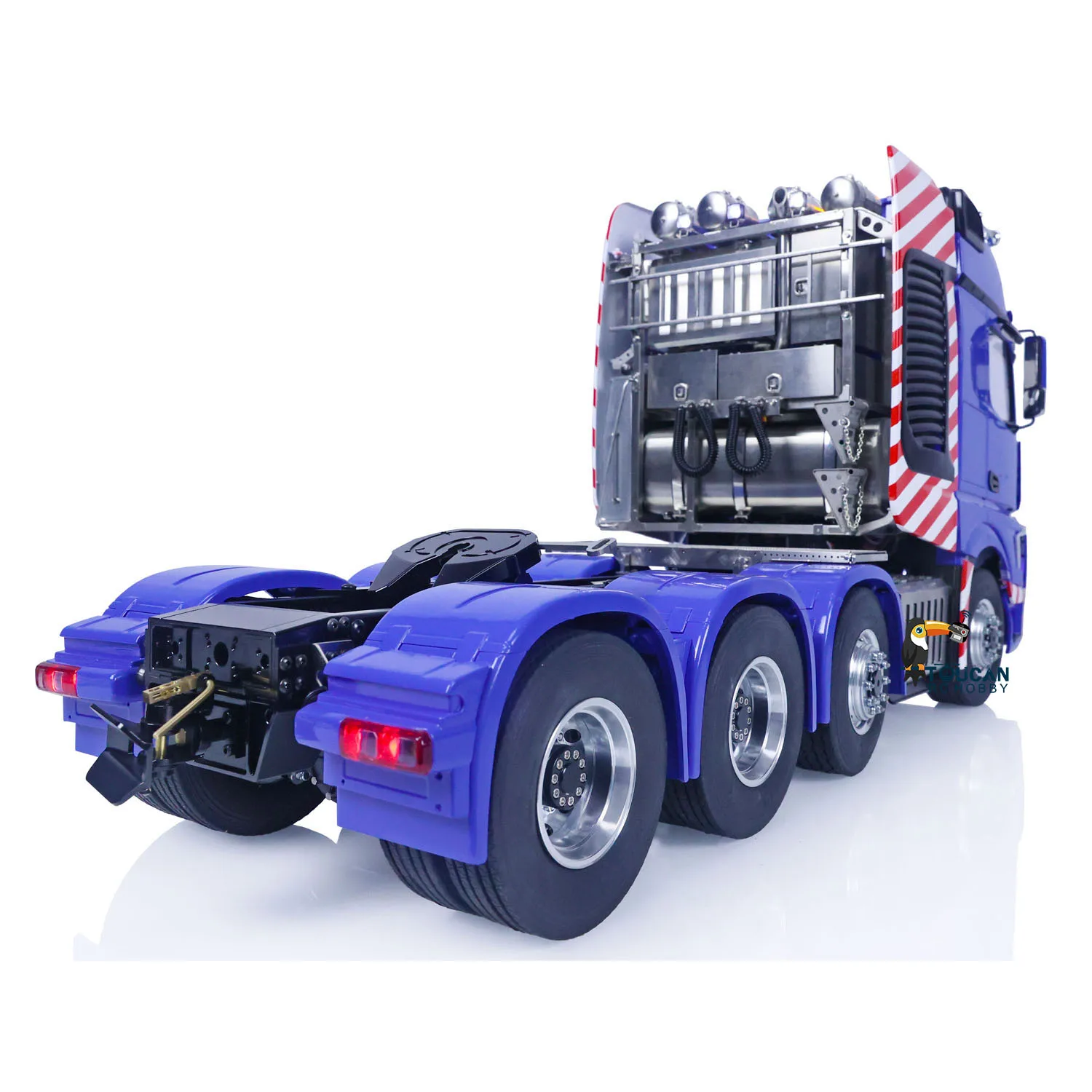 LESU RC 1/14 Tractor Truck 8X8 Remote Control 3-speed Transmission Toy Smoking Light Sound Painted Assembled Cars THZH1551