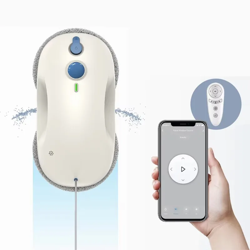 2025 طائرة بدون طيار روبوت لتنظيف النوافذ الأوتوماتيكية تعمل بالطاقة الكهربائية للاستخدام المنزلي للفنادق مع قماش تنظيف عبوة قابس أمريكي #2
