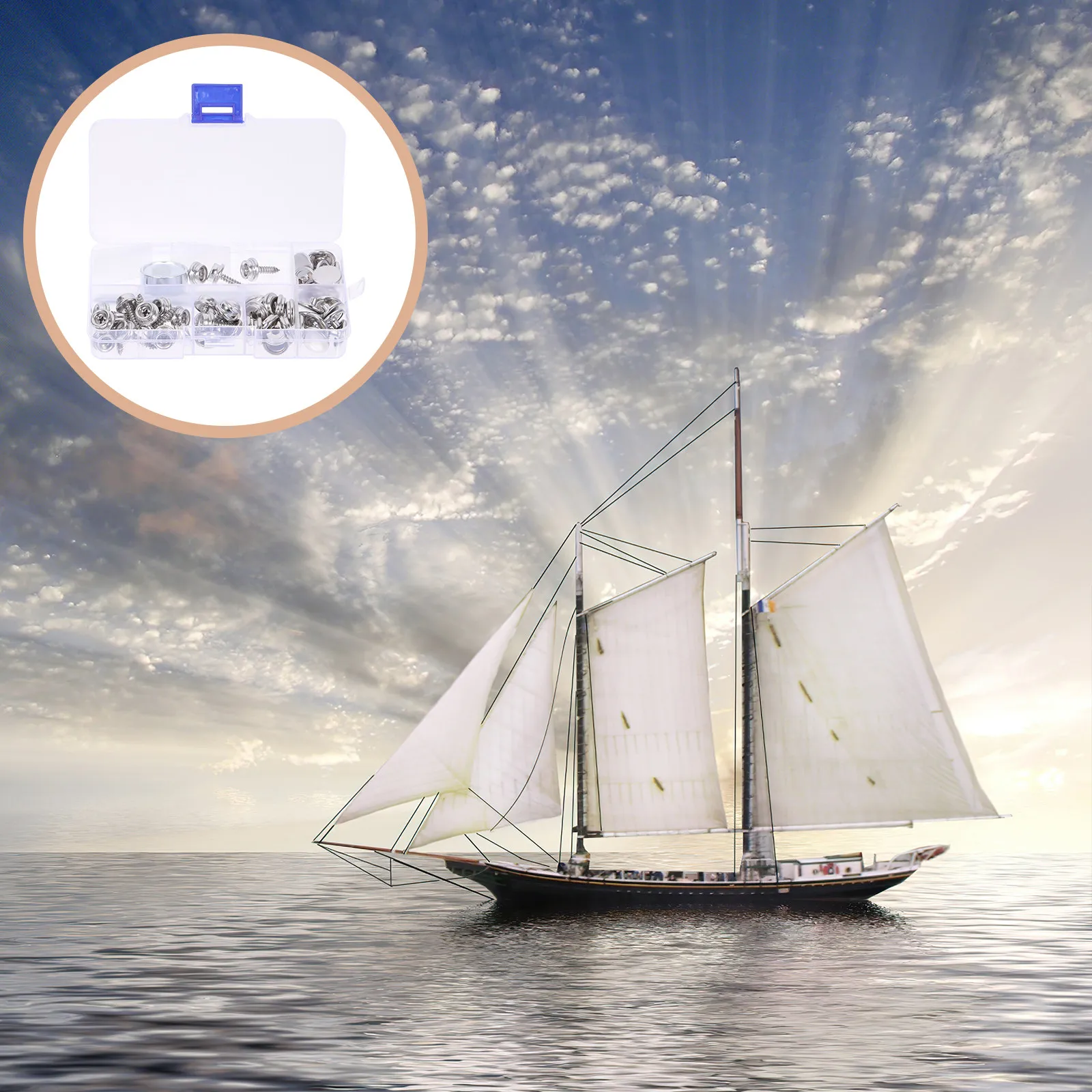 

1Set Canvas Snap Kit Stainless Steel Heavy Duty Screw Snap Button Set for Furniture Boat Canvas Tarpaulin Tent Outdoor Use