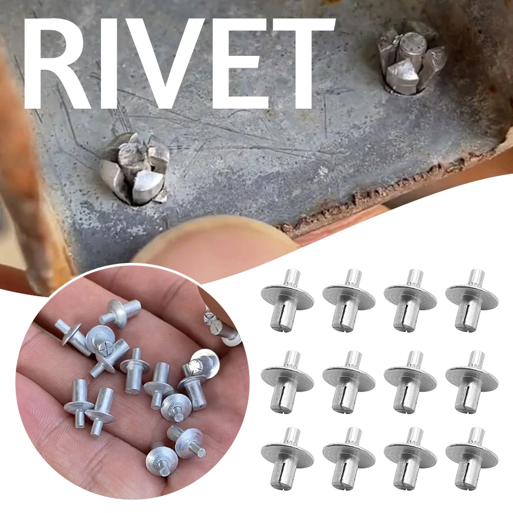 Aluminum Alloy Round Head Rivets 100 Pieces Set Multifunctional Acid-Resistance Rivets For Electronic Equipment